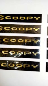 STIKER EMBLEM SCOOPY EMBOS PEREKAT 3M KUALITAS TERBAIK