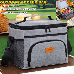 14L Cooler Bag Travel Food Storage Box Picnic Bag Thermal Insulated Handbags Lunch Bags