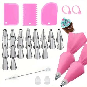 Home&Life.8 Cake Turntable Rotating Stand Non Slip Base Smooth Spin Icing Decorating Kit Scraper Spatula For Baking Display