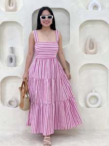 VIANNA MAXI DRESS/FREE SIZE SMALL TO SEMI LARGE FRAME