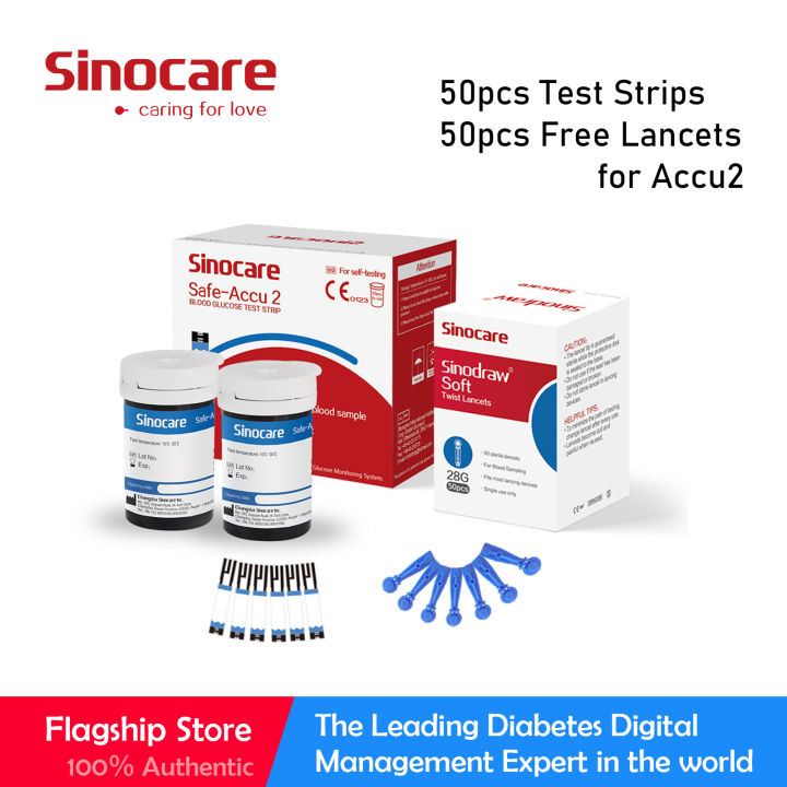 Sannuo Sinocare Safe-Accu2 50 Pcs Blood Glucose Test Strips & 50 Pcs Blood Glucose Test Strips 50 Pcs Lancetswithout Monitor I3680260874 - View #2