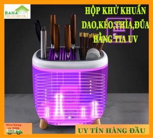 HỘP KHỬ KHUẨN DAO KÉO THÌA ĐŨA BẰNG TIA UV "BAHAMAR" có LED-UV diệt khuẩn bằng đèn đều chiếu xạ cho bộ đồ ăn từ trong ra ngoài làm cho bạn bộ đồ ăn đảm bảo vệ sinh hơn.