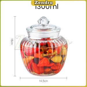 ZEO Glass Sealed Cans Food Storage Jar Spice Bottle Storage Transparent Jar Bottle Large Capacity 650ml 1250ml 2200ml
