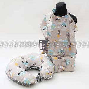PAKET BANTAL MENYUSUI JUMBO / NURSING PILLOW (FREE apron & bantal bayi) Bansu Bantal Menyusui Bansu ASI TERMURAH