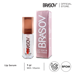 BRASOV Lip Serum with Vitamin Pelembab Bibir 5G Perona Bibir Sehat Alami LipSerum Colour Glossy BPOM