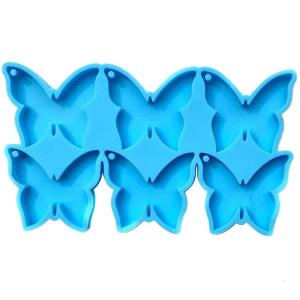 Diy Epoxy Mold Earrings Tag Mold Hanging Pendant Decoration for Butterfly Irregular Mirror Silicone Mold