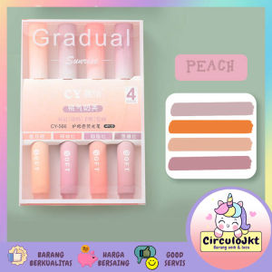 1 SET ISI 4 HIGHLIGHTER GRADUASI WARNA SOFT LEMBUT AESTHETIC STABILO/ 1 SET STABILLO SKETCH MARKER ART PAINTING