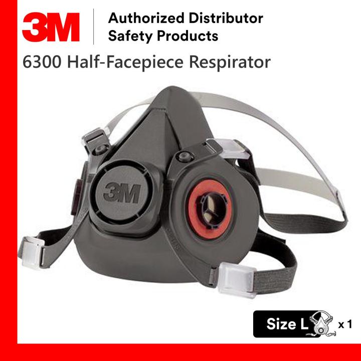 3M 6300 Reusable Half Facepiece Respirator/ Mask / Large Size / 6200 ...