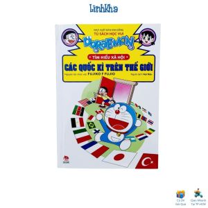 Sách tranh màu Doraemon tìm hiểu xã hội - Các quốc kì trên thế giới (Tủ sách học vui) - Kim Đồng