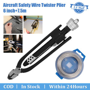 Safety Wire Pliers6 Inch Wire Twisting Tool Fuse Pliers with 25 FT Safety Wire for Aircraft Auto Industry