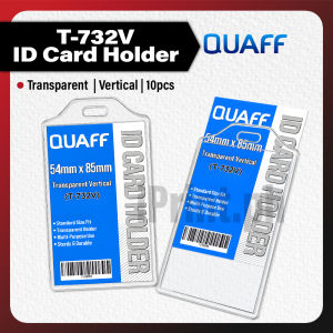 iPrintph Quaff 10pcs Clear ID Card Holder Vertical T-732V ID Sleeve ID Protector 54x85mm (ATM Size)