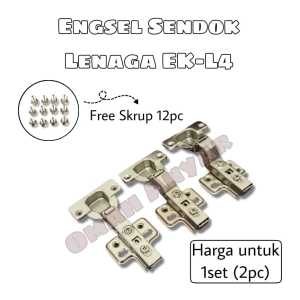 2 PASANG Engsel Sendok Lemari Slow Motion EK L4