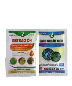 COMBO 1 GÓI ĐẠO ÔN + 1 GÓI VI KHUẨN (CHUYÊN LÚA) - ĐẠO ÔN LÁ ĐẠO ÔN CỔ BÔNG VÀNG LÁ CHÁY LÁ...