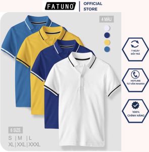 Áo phông nam cổ bẻ ngắn tay phối viền cao cấp : Kiểu dáng Hàn Quốc chất liệu cotton  co giãn 4 chiều