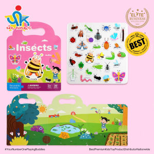 Children Reusable Sticker Book Animals Space Ocean Puzzle Game DIY Cartoon Stickers Learning Books