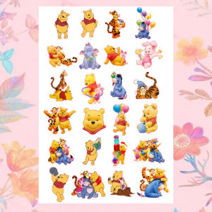 Stiker Kartun Winnie The Pooh isi 24/28 pcs