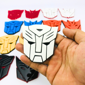 EMBLEM TRANSFORMER  EKSTERIOR MOTOR ATAU MOBIL VARIASI TIMBUL BAHAN FIBERGLASS