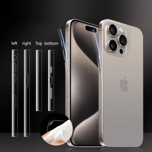 【ฝุ่นป้องกันสุทธิ】ขอบสติกเกอร์กรอบขอบป้องกัน ทีพียู ไฮโดรเจล ฟิล์ม สําหรับ iPhone 15 16 Plus Pro Max