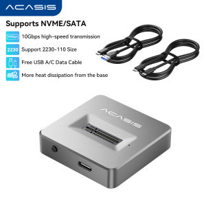 Acasis EC-6605 NVMe SSD Cloner - Offline Duplication at 10Gbps JMS583 Chipset Quad-LED Progress 2230-2280/8TB Compatibility