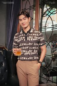Áo polo nam Dugarco ngắn tay thiết kế họa tiết độc đáo chất liệu cao cấp 243PLS22032