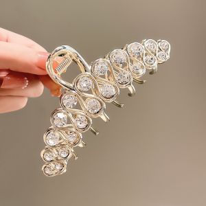 Rhinestone Butterfly Hair Claw Fashion Women Crystal Heart Hair Clip for Girl Shark Hair Clip Headdress