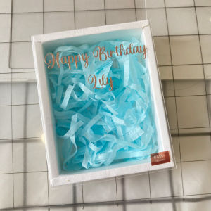 [KAYES] Customised Name and Wishes Transparent Gift Box for Customised Keychain Gift