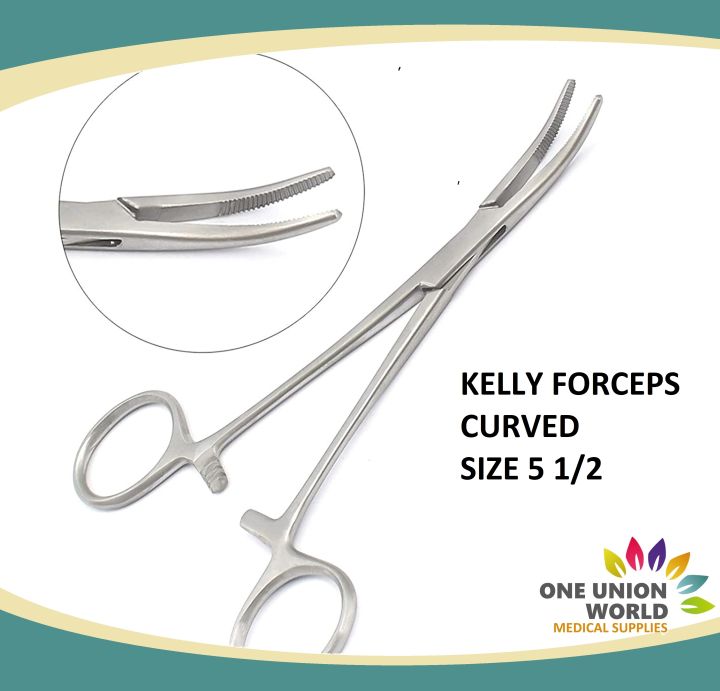 Kelly Forceps Curved Size 5 ½ Medical Forceps Kelly Forceps Straight Medical Instrument Hospital