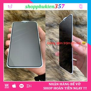 Cường lực iphone chống nhìn trộm full màn đủ size độ bảo mật tốt tặng lau