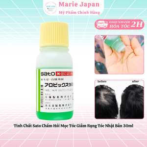 [CHE TÊN]  Tinh Chất Mọc Tóc Ngăn Rụng Tóc Sato 30ml Nhật Bản