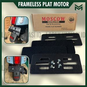 FRAMELESS PLATE Nomor Motor DEPAN BELAKANG Frameless License Plate PLAT Dudukan plate tempel FRAMELES PLAT MOTOR PLATE NOMOR PORTABLE dudukan plat no sepeda motor vixion fazzio scoopy nmax aerox supra jupiter mx z fizr grand