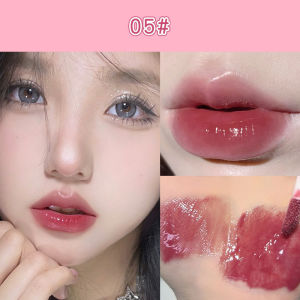 MINSHZEE Crystal Mirror Lip Gloss Cover Lip Lines Nude Lip Glaze Long Lasting Waterproof Non-Stick Lipstick