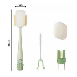 แปรงแก้ว5 in 1 แปรงล้างแก้ว แปรงล้างขวด ฟองน้ำล้างแก้ว ฟองน้ำล้างขวด ล้างแก้วน้ำ อเนกประสงค์ ด้ามยาว 360 องศา-254