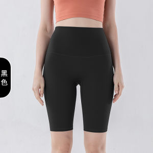 Lulu Yoga Shorts for Women Nude Feel Cycling Pants Quick-Dry Hip Raise Fitness Pants High Top Sports Fifth Pants