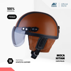 Helm Sepeda Pelindung Kepala Anak Chips Untuk Umur Usia 1 2 3 4 5 Tahun Polos Garis Mocca Hitam AINAMA