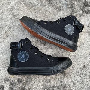 Sepatu Sekolah Anak Laki Laki Full Black Size 31-38
