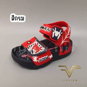 VIDVIEW รองเท้ารัดส้นเด็ก ปรับสายได้ Adda 32E18 ลายสไปเดอร์แมน รองเท้าเด็ก เบอร์ 25-31