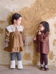 Quần Tất Trẻ Em Lót Nhung Composite Thu Đông Quần Legging Bé Gái Sọc Rộng Cổ Điển Quần Tất Giữ Ấm Cho Bé Mặc Ngoài