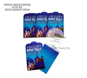 Isi (80 pcs) AMPLOP ANGPAO LEBARAN IDUL FITRI LUCU AMPAU KARAKTER Modern
