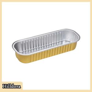 [Hilldora] ถาดอบขนมอลูมิเนียมฟอยล์ทรงสี่เหลี่ยมถาดขนมปังขนาดเล็กแบบใช้ซ้ำได้10ชิ้นมี ไม่มีฝาปิด