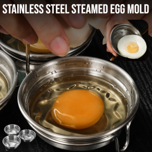 Molds For Fun Shapes Easy Clean Heart And Round Shaped Egg Steamer Set Cook Perfect Eggs In Minutes Non-Stick
