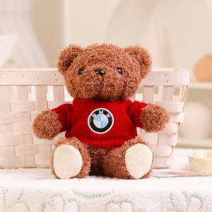 YF Cute Car Teddy Bear Plush Dolls BMW Audi Ford Landrover Lexus Buick Logo Sweater Bears Stuffed Toys For Kids FY
