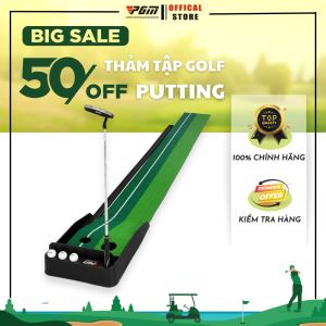 Thảm Tập Golf Thảm Tập Putting Thảm Golf 2 Màu PGM Thảm Golf Có Vạch Phụ Trợ Ngắm Thảm Tập Golf Có Đường Dẫn Bóng Về Tiện Lợi