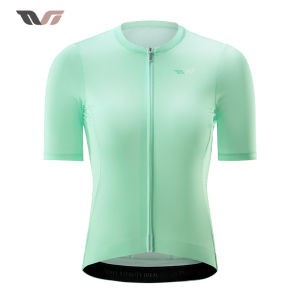 【TVI】ROCKBROS Women Cycling Jersey Breathable Bike Shirt with Pocket Elastic Road Bike MTB Outdoor Sports Wear
