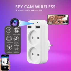 Kamera CCTV WiFi Camera Mini wireless 2in Socket USB Cam Teknobi colokan bulat