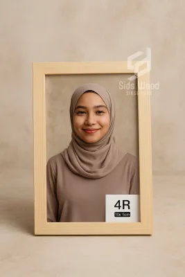 SidsWood [PG4R] Bingkai Foto Kayu Jati Belanda 4R 10x15 cm – Pigura Estetik Minimalis