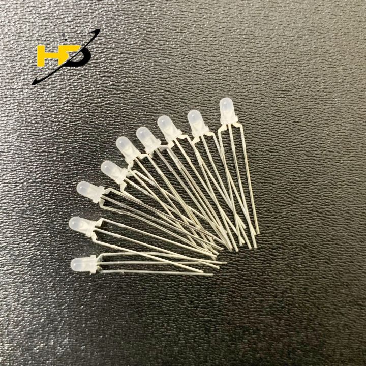 Combo 10 Led Trắng 3mm Đầu Tròn Âm Chung Ánh Sáng 2 Màu Xanh Đỏ Dùng ...