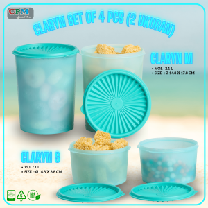 CPM Toples Claryn Storage Set Of 4 pcs dengan 2 ukuran (S2 dan M2)