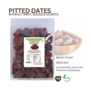 Dried Pitted Dates Seedless 100 grams - Naturally Good Sweet Perfect Snack Dried Fruits