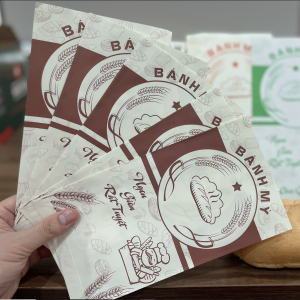 HN 100 Túi giấy đựng bánh mì pate giá rẻ - Đảm bảo an toàn và chất lượng tươi ngon nhất ( Túi giấy bánh mì )