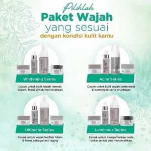 krim wajah glowing 1 paket ms glow whitening - Mencerahkan kulit Penghilang flek hitam